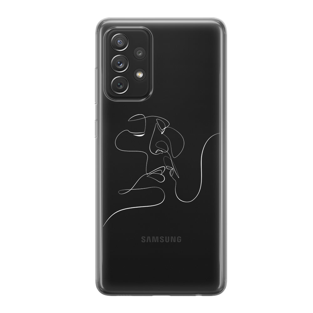 Чохол для Samsung Galaxy A52 (4G) - Minimalistic Couple Faces Line - Gisolo