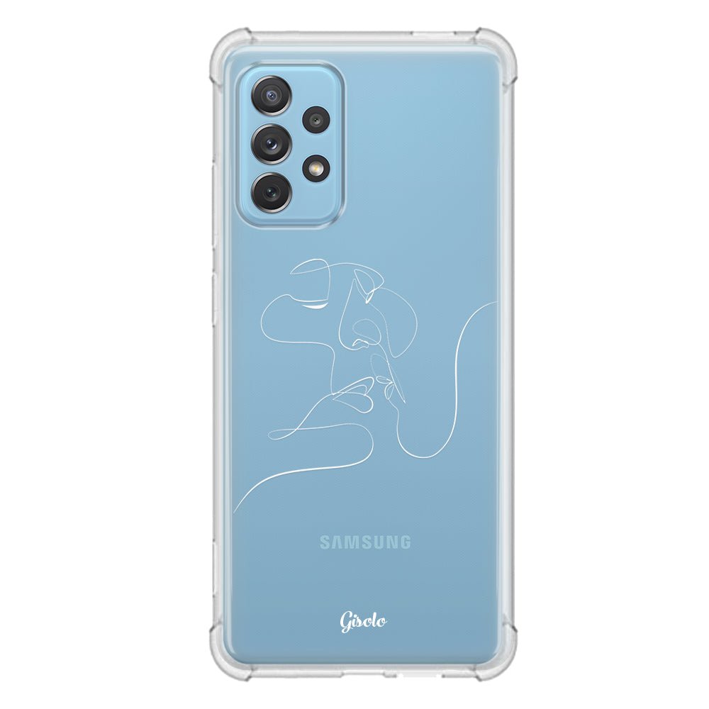 Чохол для Samsung Galaxy A52 (4G) - Minimalistic Couple Faces Line - Gisolo