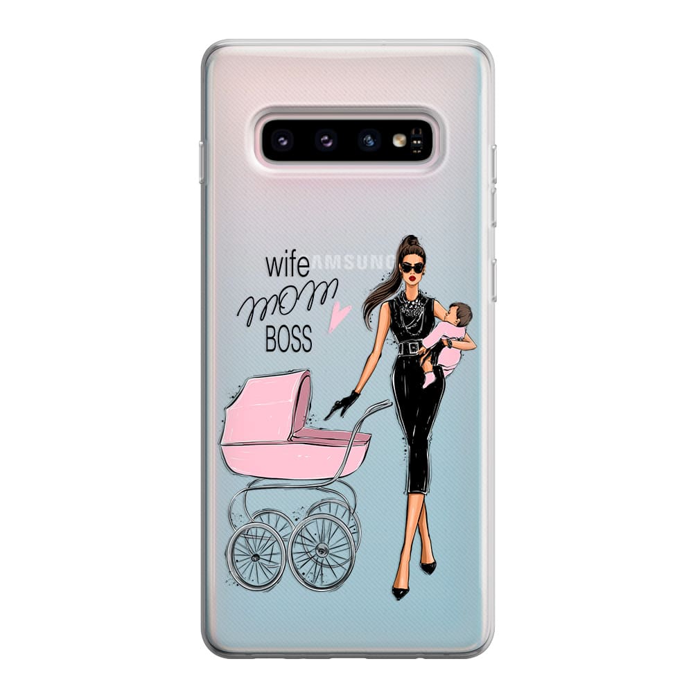 Чохол для Samsung S10 - Wife. Mom. Boss. - Gisolo