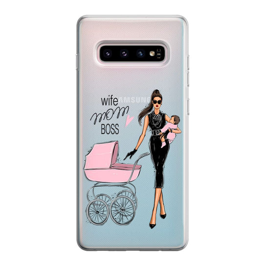 Чохол для Samsung S10 - Wife. Mom. Boss. - Gisolo
