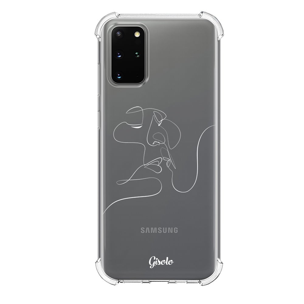 Чохол для Samsung S20 Plus - Minimalistic Couple Faces Line - Gisolo