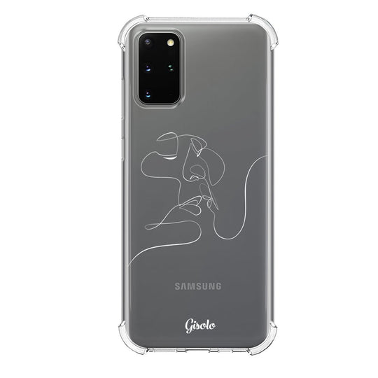 Чохол для Samsung S20 Plus - Minimalistic Couple Faces Line - Gisolo