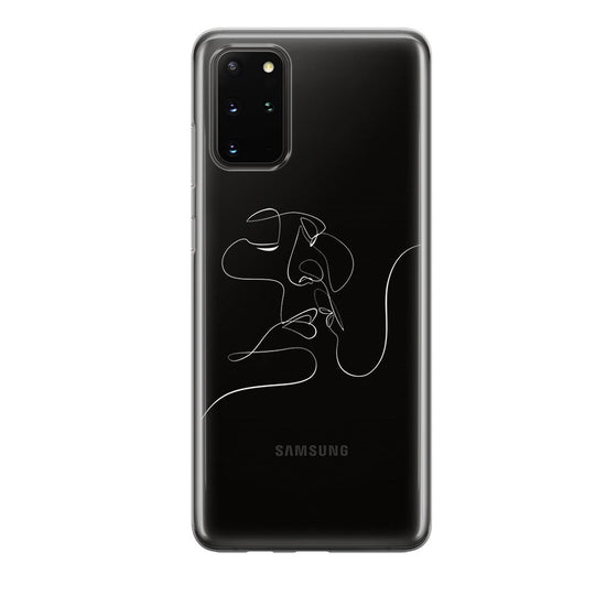 Чохол для Samsung S20 Plus - Minimalistic Couple Faces Line - Gisolo