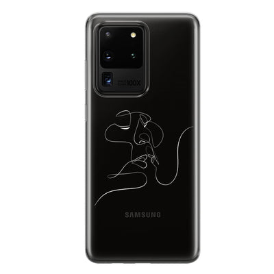 Чохол для Samsung S20 Ultra з котом - Minimalistic Couple Faces Line - Gisolo