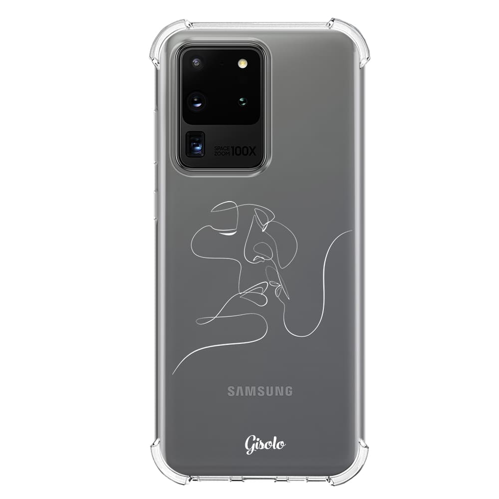 Чохол для Samsung S20 Ultra з котом - Minimalistic Couple Faces Line - Gisolo