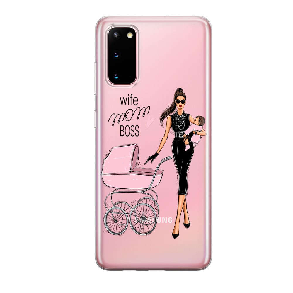 Чохол для Samsung S20 - Wife. Mom. Boss - Gisolo