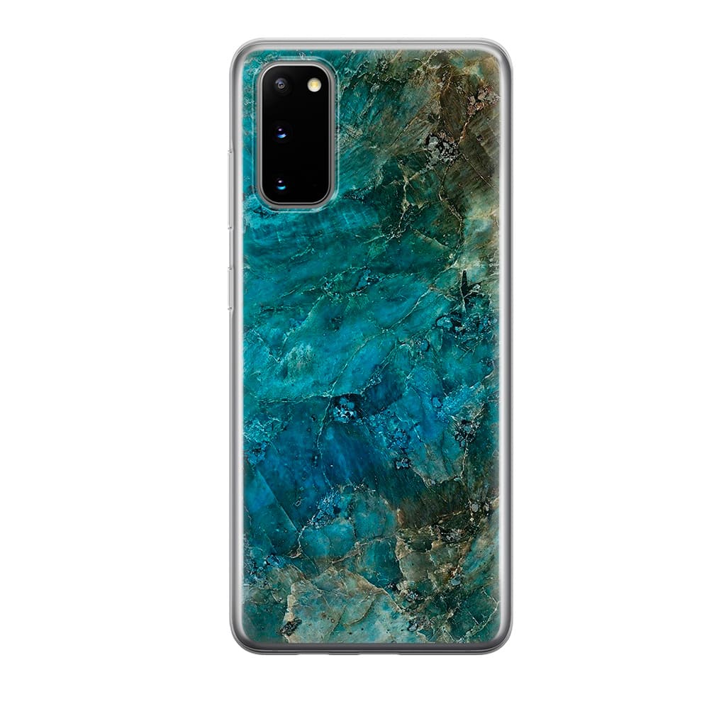 Чохол для Samsung S20 - Зелений мармур - Gisolo