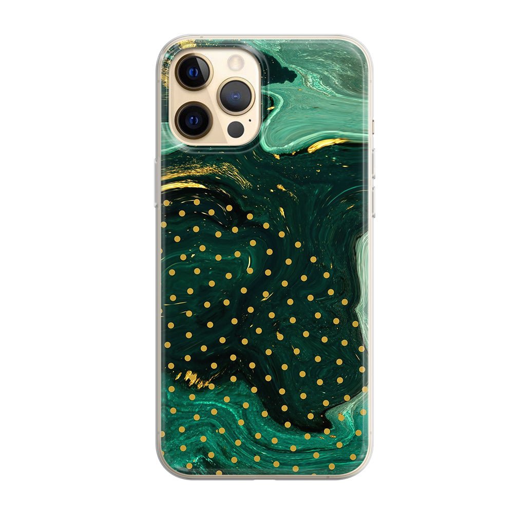 Чохол для телефона - abstract green marble and gold - Gisolo
