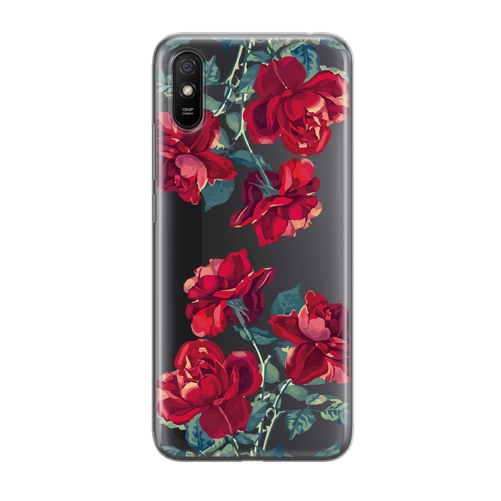 Чохол для Xiaomi Redmi 9a - Червона роза - Gisolo