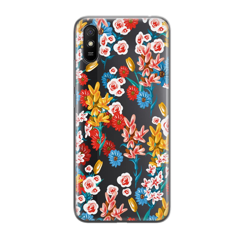 Чохол для Xiaomi Redmi 9a - Милі квіти - Gisolo