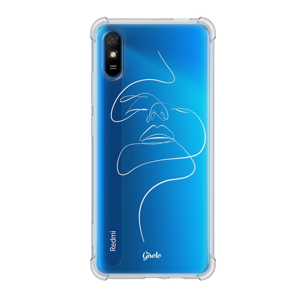 Чохол для Xiaomi Redmi 9a - Minimalistic Face Art - Gisolo