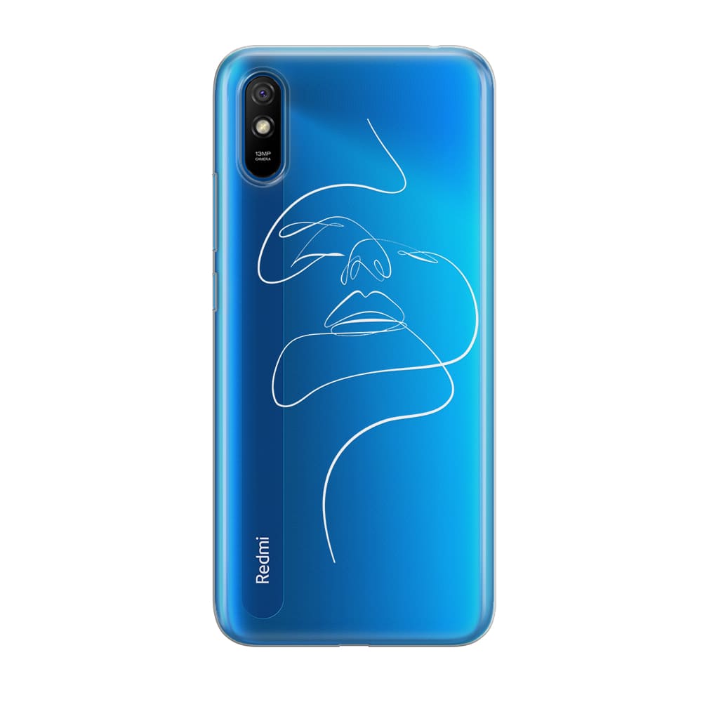Чохол для Xiaomi Redmi 9a - Minimalistic Face Art - Gisolo
