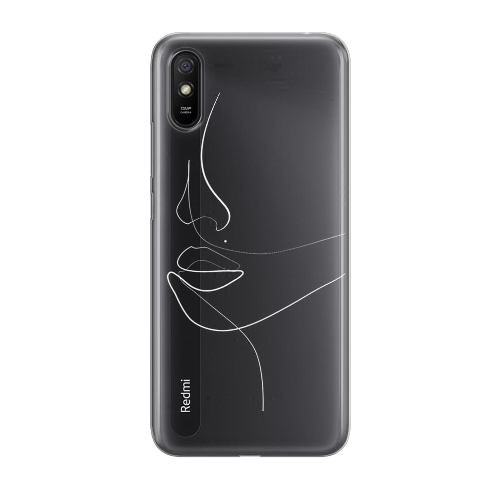 Чохол для Xiaomi Redmi 9a - Minimalistic Face Line - Gisolo