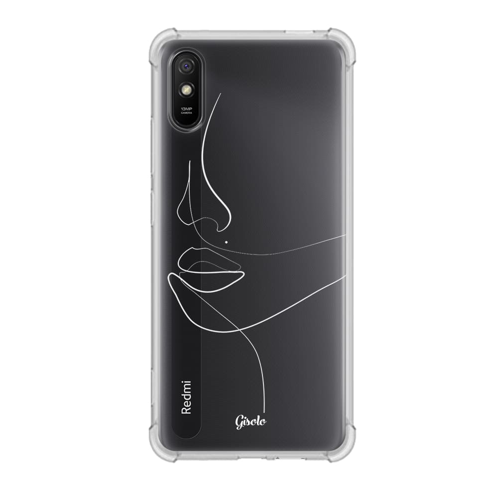 Чохол для Xiaomi Redmi 9a - Minimalistic Face Line - Gisolo
