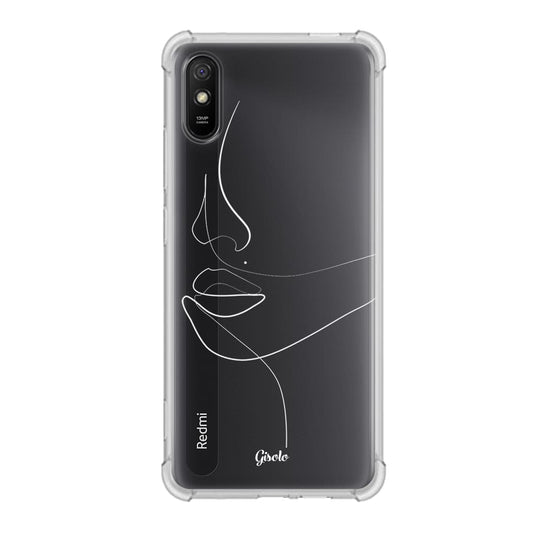 Чохол для Xiaomi Redmi 9a - Minimalistic Face Line - Gisolo