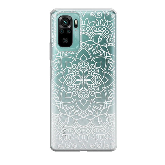 Чохол для Xiaomi Redmi Note 10 - біла мандала - Gisolo