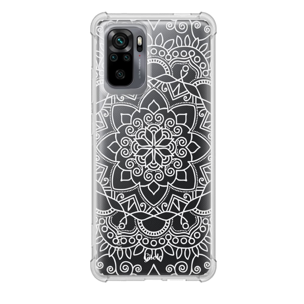 Чохол для Xiaomi Redmi Note 10 - біла мандала - Gisolo