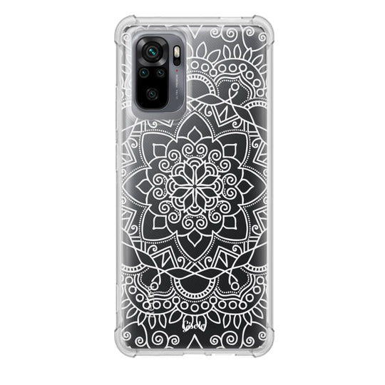 Чохол для Xiaomi Redmi Note 10 - біла мандала - Gisolo