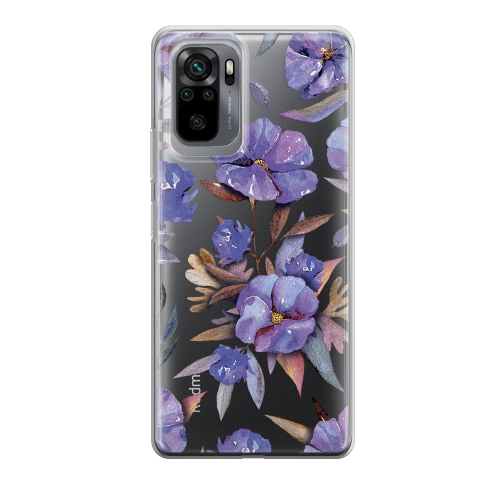 Чохол для Xiaomi Redmi Note 10 - квіти Фіалки - Gisolo
