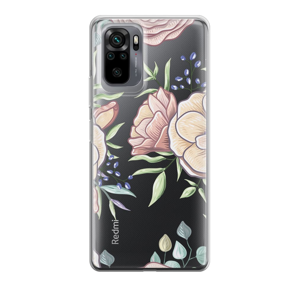 Чохол для Xiaomi Redmi Note 10 - ніжні квіти - Gisolo