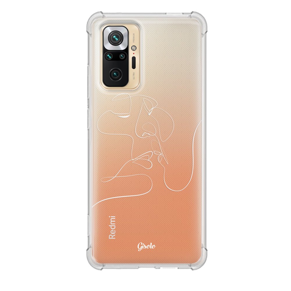 Чохол для Xiaomi Redmi Note 10 Pro - Minimalistic Couple Faces Line - Gisolo