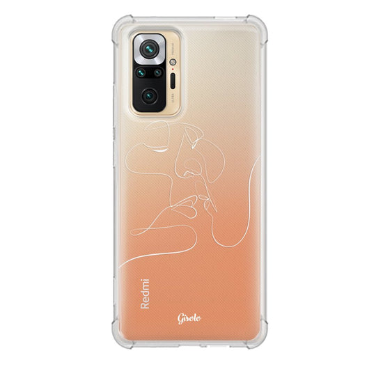 Чохол для Xiaomi Redmi Note 10 Pro - Minimalistic Couple Faces Line - Gisolo