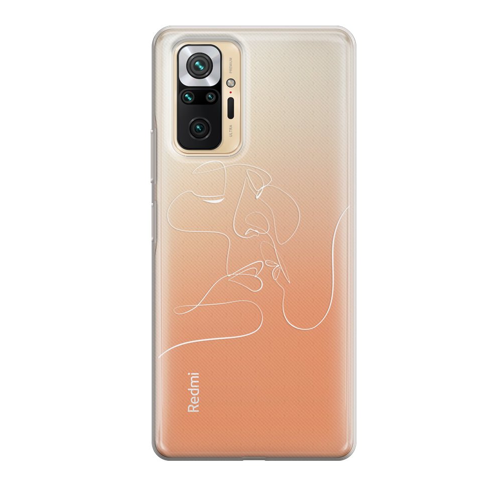 Чохол для Xiaomi Redmi Note 10 Pro - Minimalistic Couple Faces Line - Gisolo