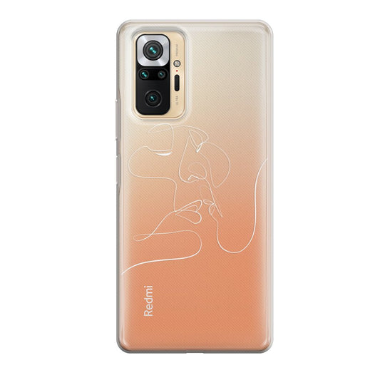 Чохол для Xiaomi Redmi Note 10 Pro - Minimalistic Couple Faces Line - Gisolo
