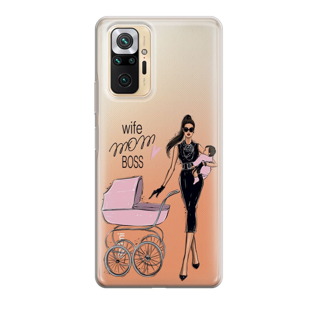 Чохол для Xiaomi Redmi Note 10 Pro - Wife. Mom. Boss. - Gisolo