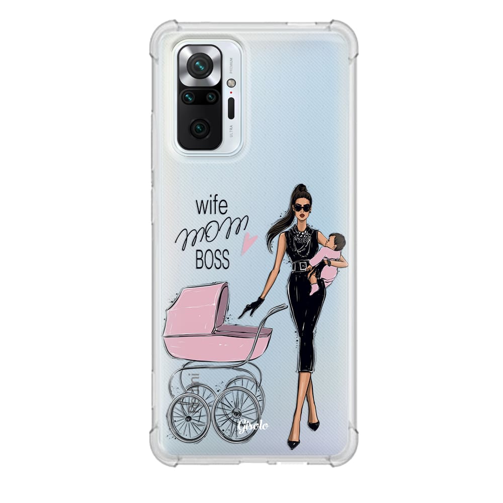 Чохол для Xiaomi Redmi Note 10 Pro - Wife. Mom. Boss. - Gisolo