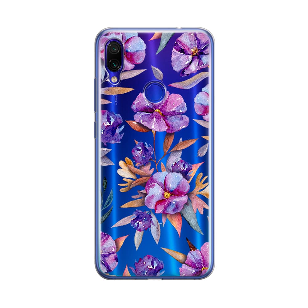 Чохол для Xiaomi Redmi Note 7 - фіалки - Gisolo