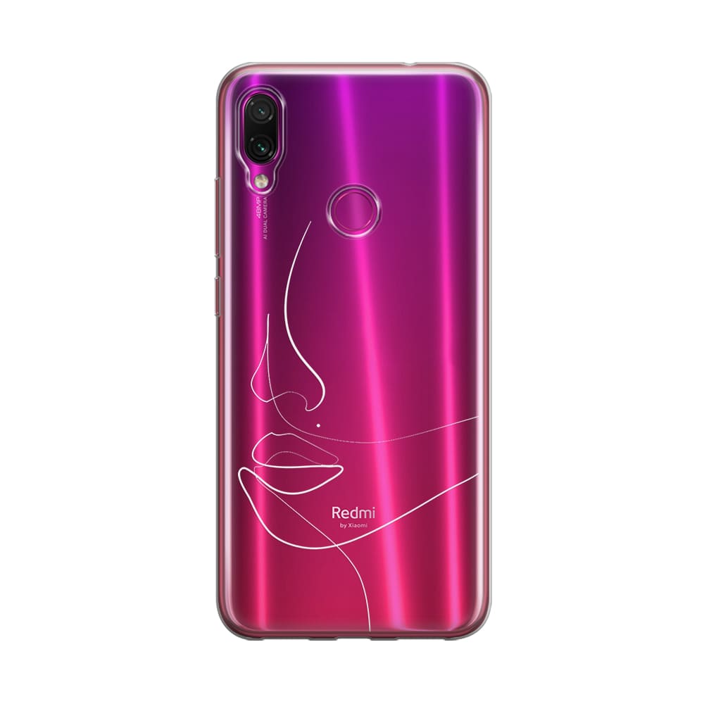 Чохол для Xiaomi Redmi Note 7 - Minimalistic Face Line - Gisolo