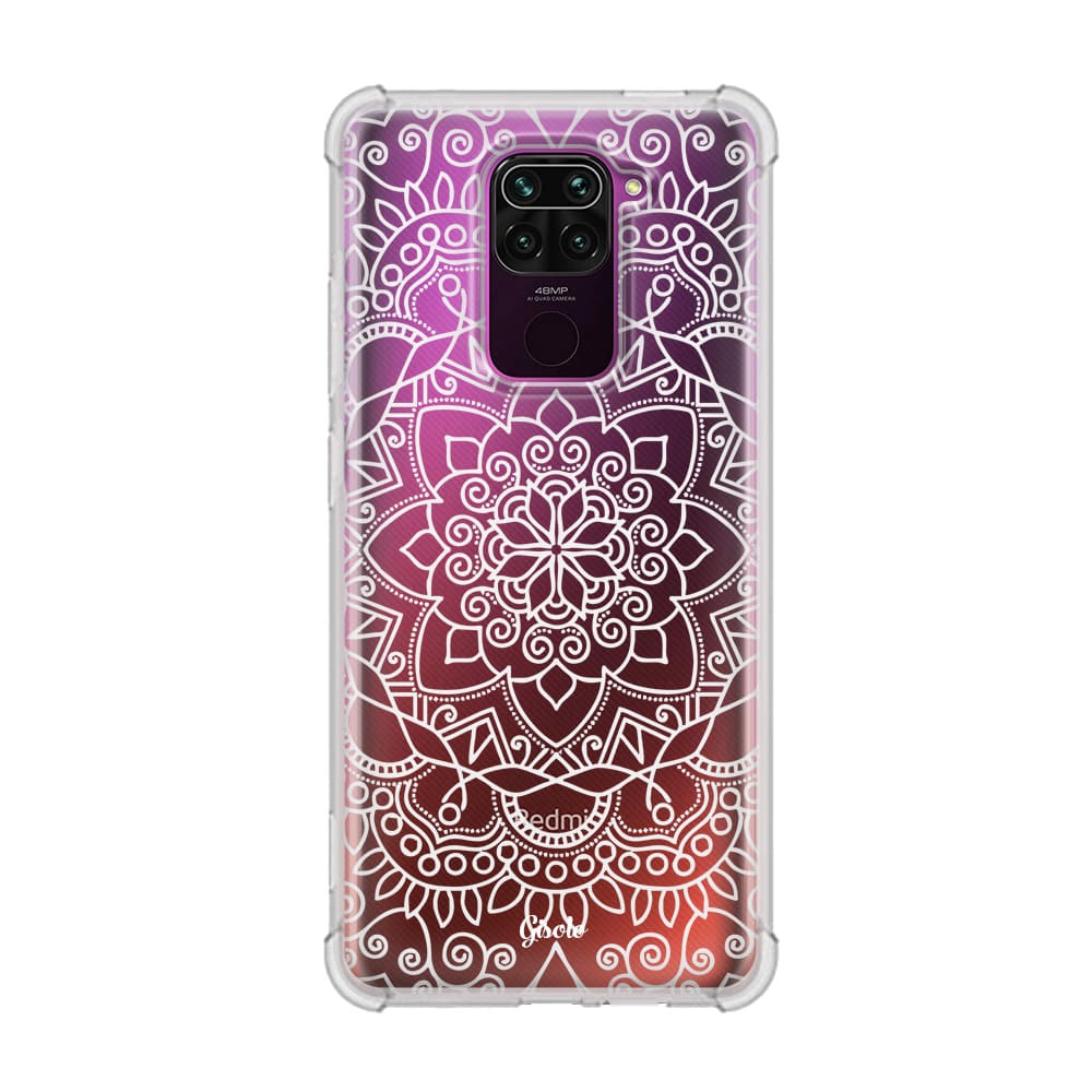 Чохол для Xiaomi Redmi Note 9 - біла мандала - Gisolo