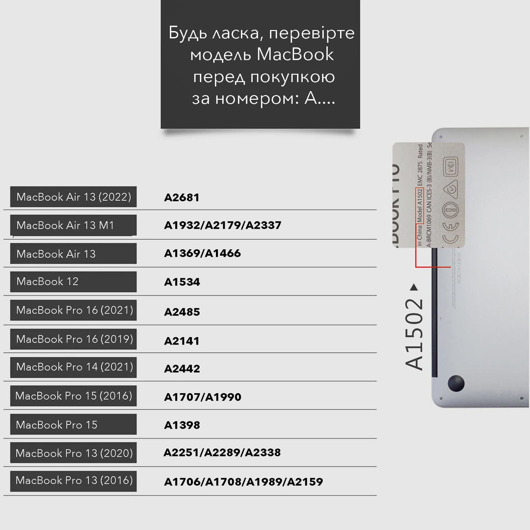 Чохол накладка для MacBook - Чорно-білі квіти - Gisolo