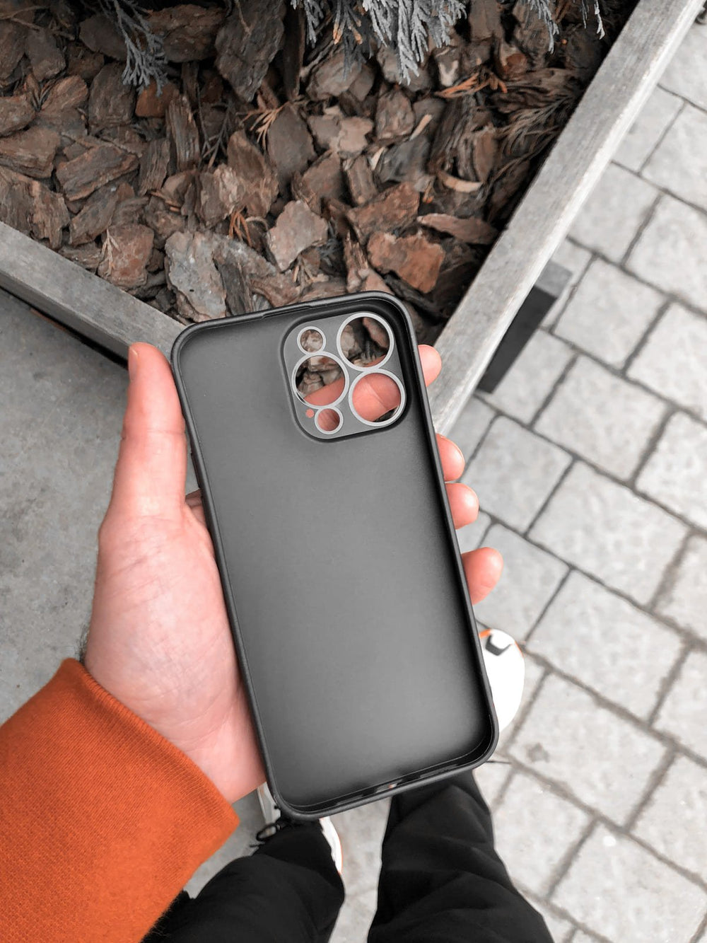 Чорний чохол на iPhone 14 Pro Max силікон - Gisolo