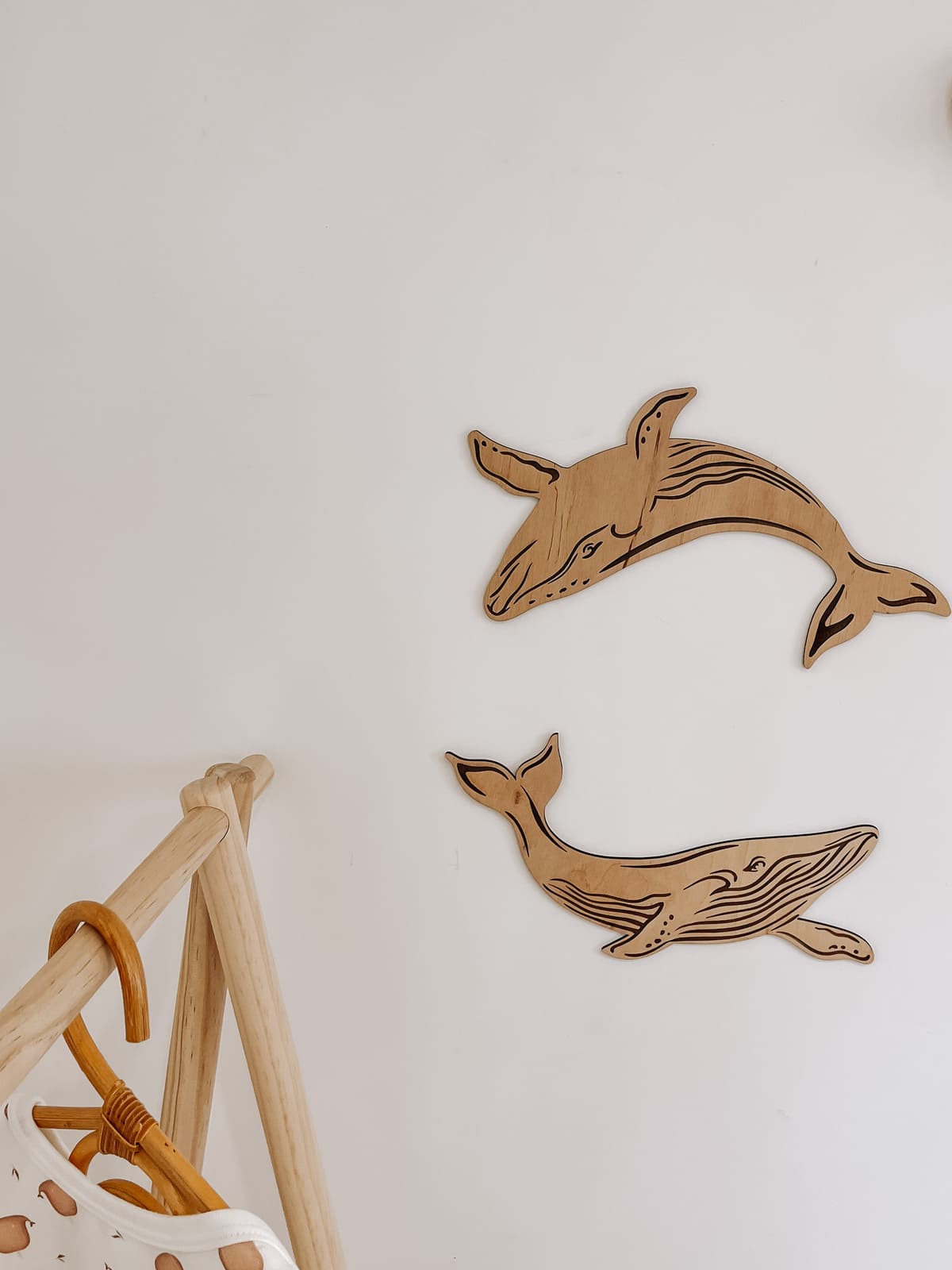 Декор для дитячої - Набір дерев'яних китів (2шт) - Gisolo