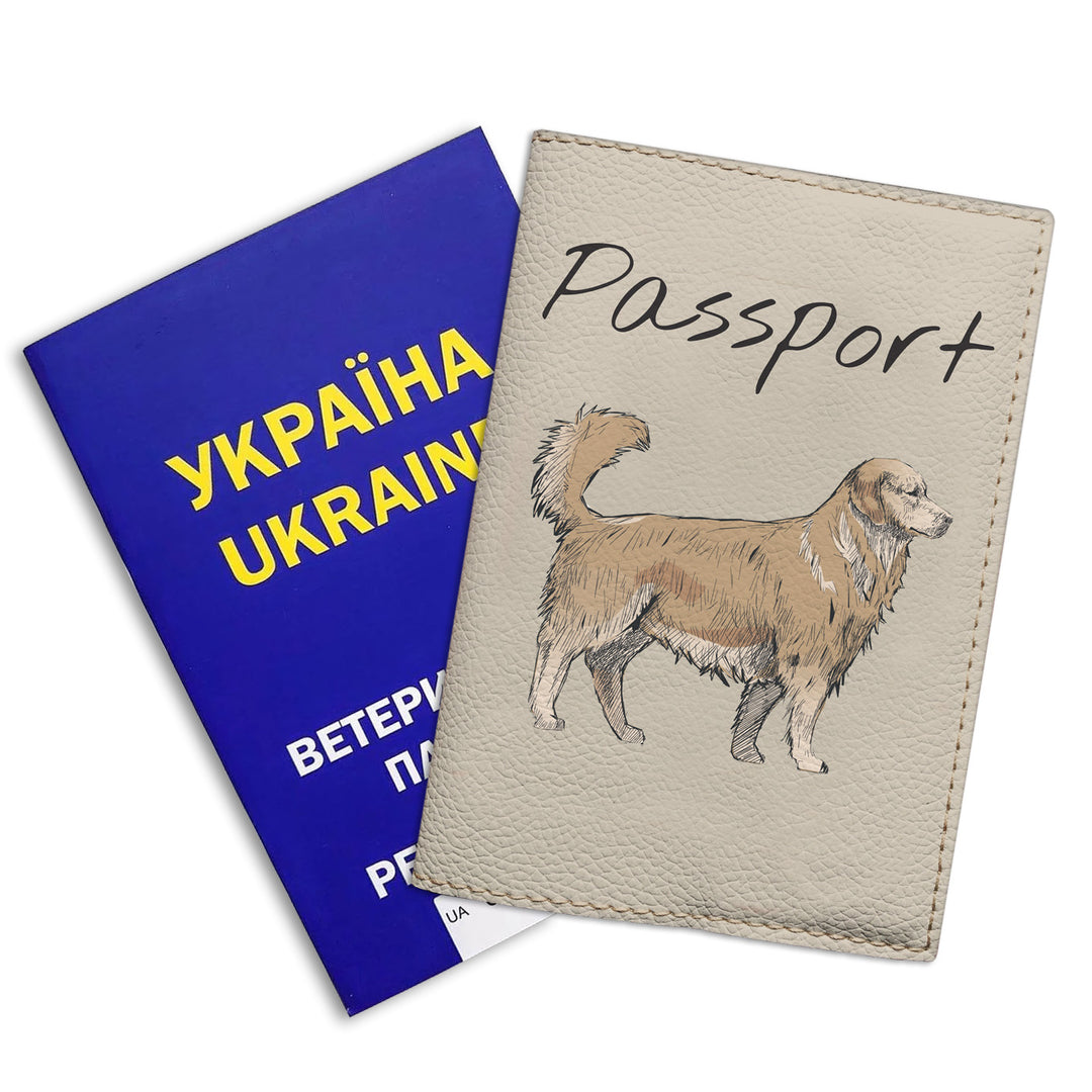 Обкладинка на міжнародний ветпаспорт із породами собак