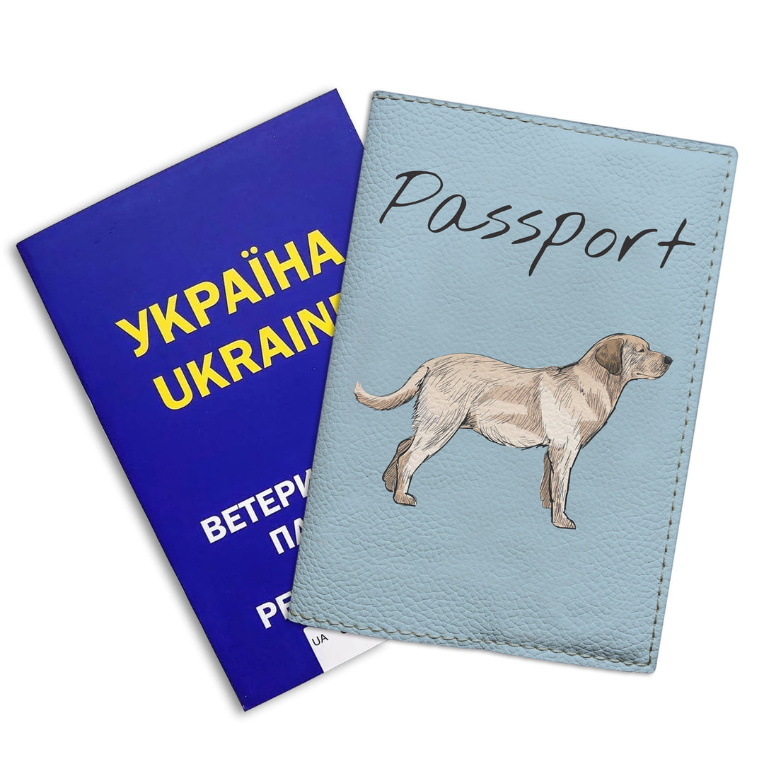 Обкладинка на міжнародний ветпаспорт із породами собак