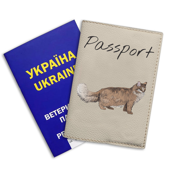 Обкладинка на міжнародний ветпаспорт із породами котів