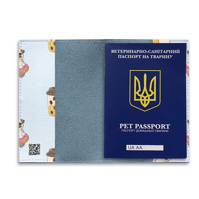 Обкладинка на міжнародний ветеринарний паспорт - Мопсики - Gisolo