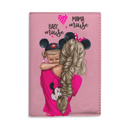 Обкладинка на паспорт Baby mouse(girl) and Mama mouse(blond) - Gisolo