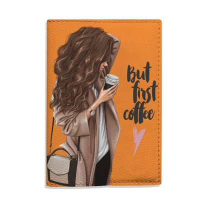 Обкладинка на паспорт But first coffee (brunette) - Gisolo