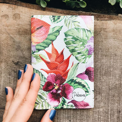 Обкладинка на паспорт Кольорові тропічні квіти - Gisolo