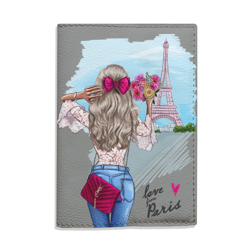 Обкладинка на паспорт Love from Paris