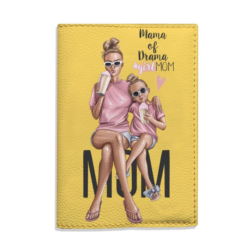 Обкладинка на паспорт Mama of drama (blonde)