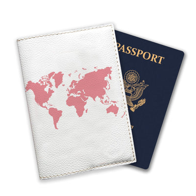 Обкладинка на паспорт Map (pink&white)