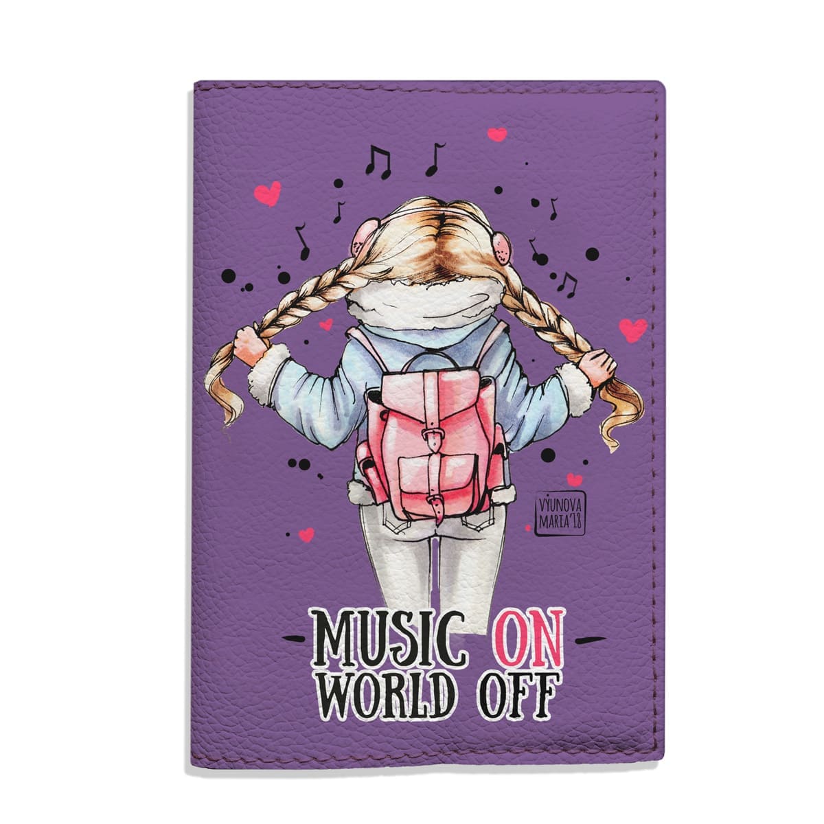 Обкладинка на паспорт Music ON - World Off - Gisolo