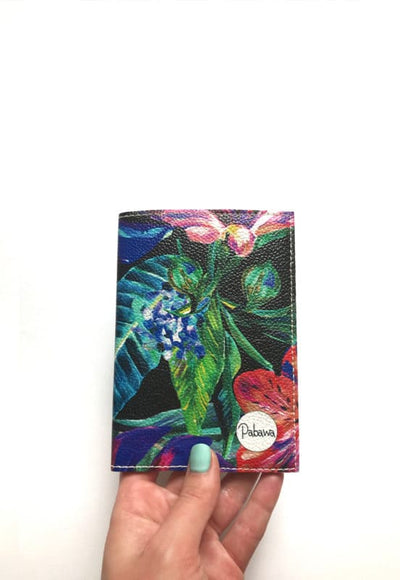 Обкладинка на паспорт Темні тропічні квіти - Gisolo