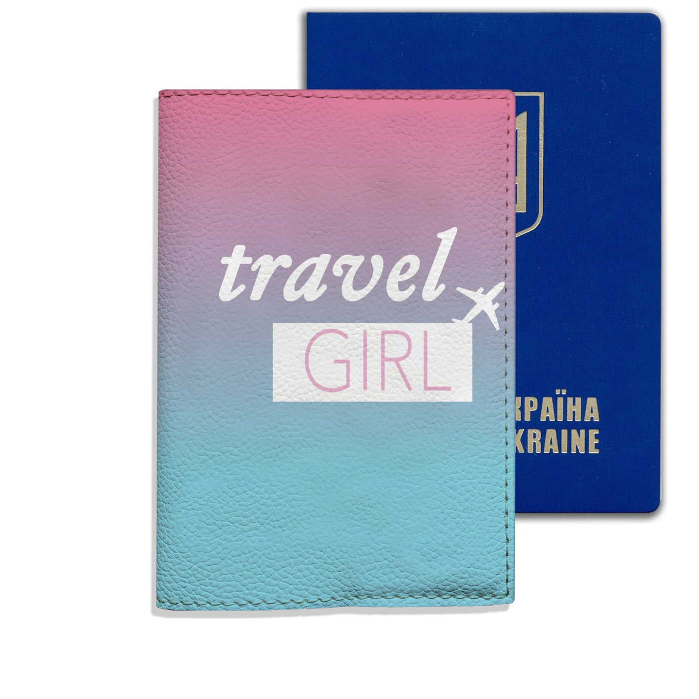 Обкладинка на паспорт Travel GIRL (pink&blue) - Gisolo
