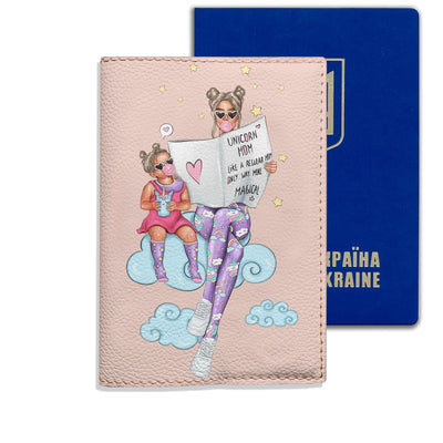 Обкладинка на паспорт Unicorn Mom (Blonde) - Gisolo